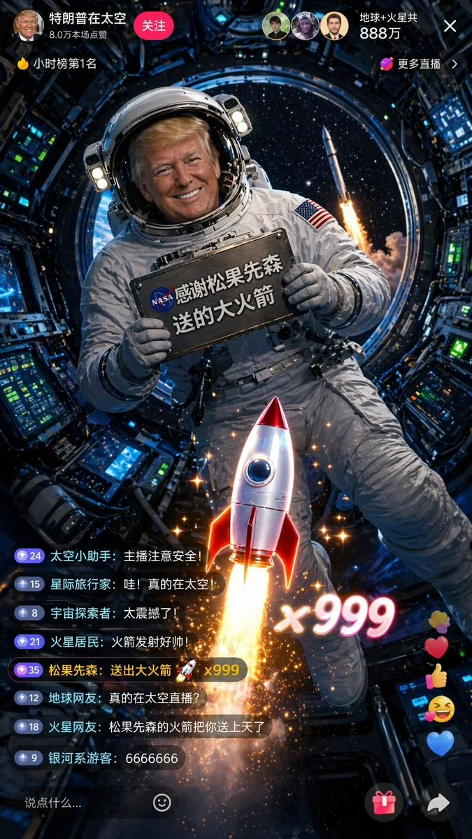 Trump Space Livestream Hits 10M Viewers sample image