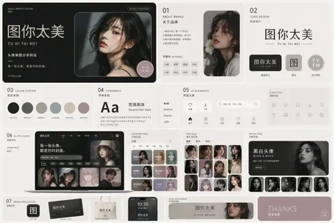 Dark Minimalist Avatar Website Visual Design sample image