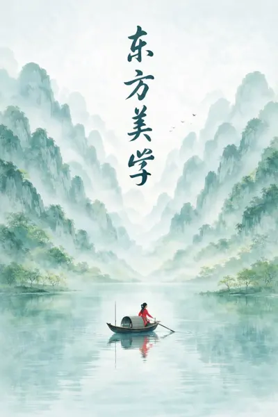 Spring Zen Ink Mountains Poster sample image