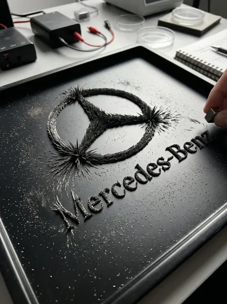 Magnetic Iron Powder Logo Physical Imaging sample image