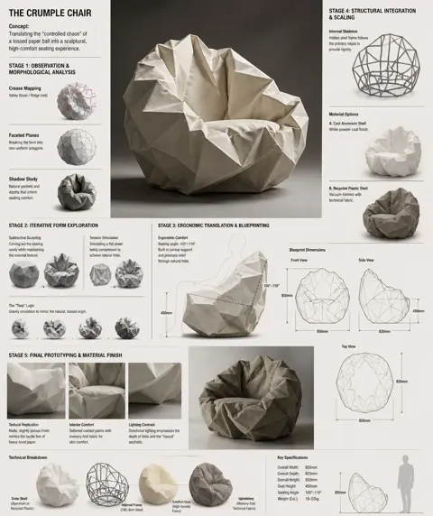 Crumple Chair Concept Sofa R&D Board sample image