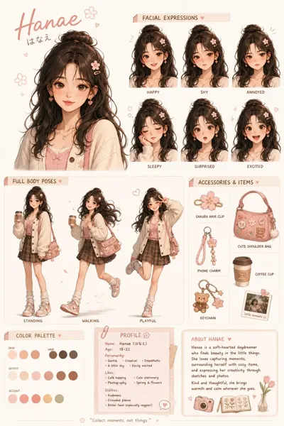 Cute Character Sheet sample image