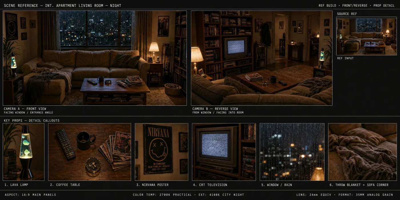 90s Apartment Scene Reference Board sample image