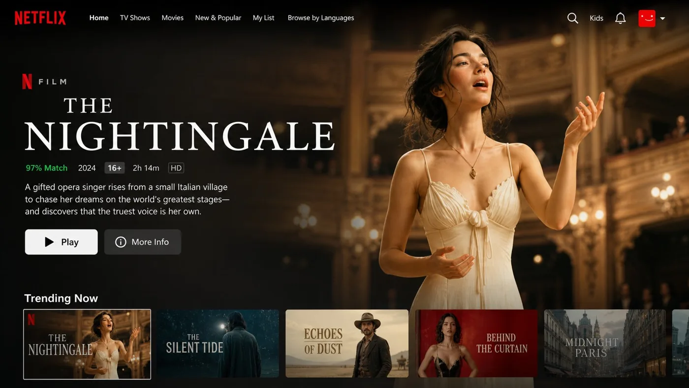 Netflix Homepage Key Visual UI sample image