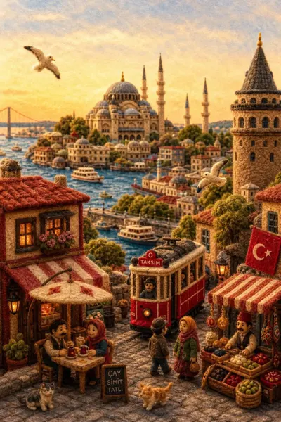Needle Felt Miniature World of Nations sample image