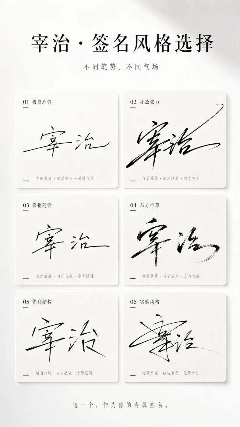 Multi-Style Signature Selection Poster sample image