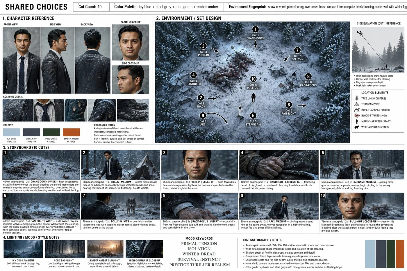 Winter Survival Thriller Storyboard sample image