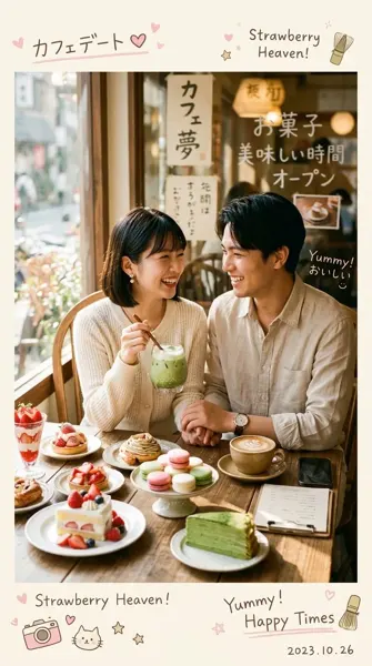 Japanese & Korean Cafe Couple Photoshoot sample image