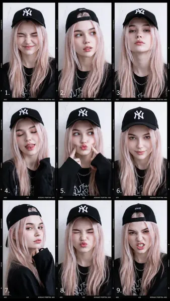9-frame Fashion Portrait Collage sample image