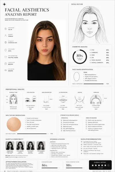 Facial Aesthetics Analysis Report sample image