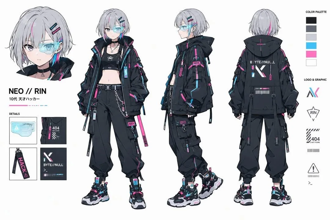 Cyber Hacker Character Sheet sample image