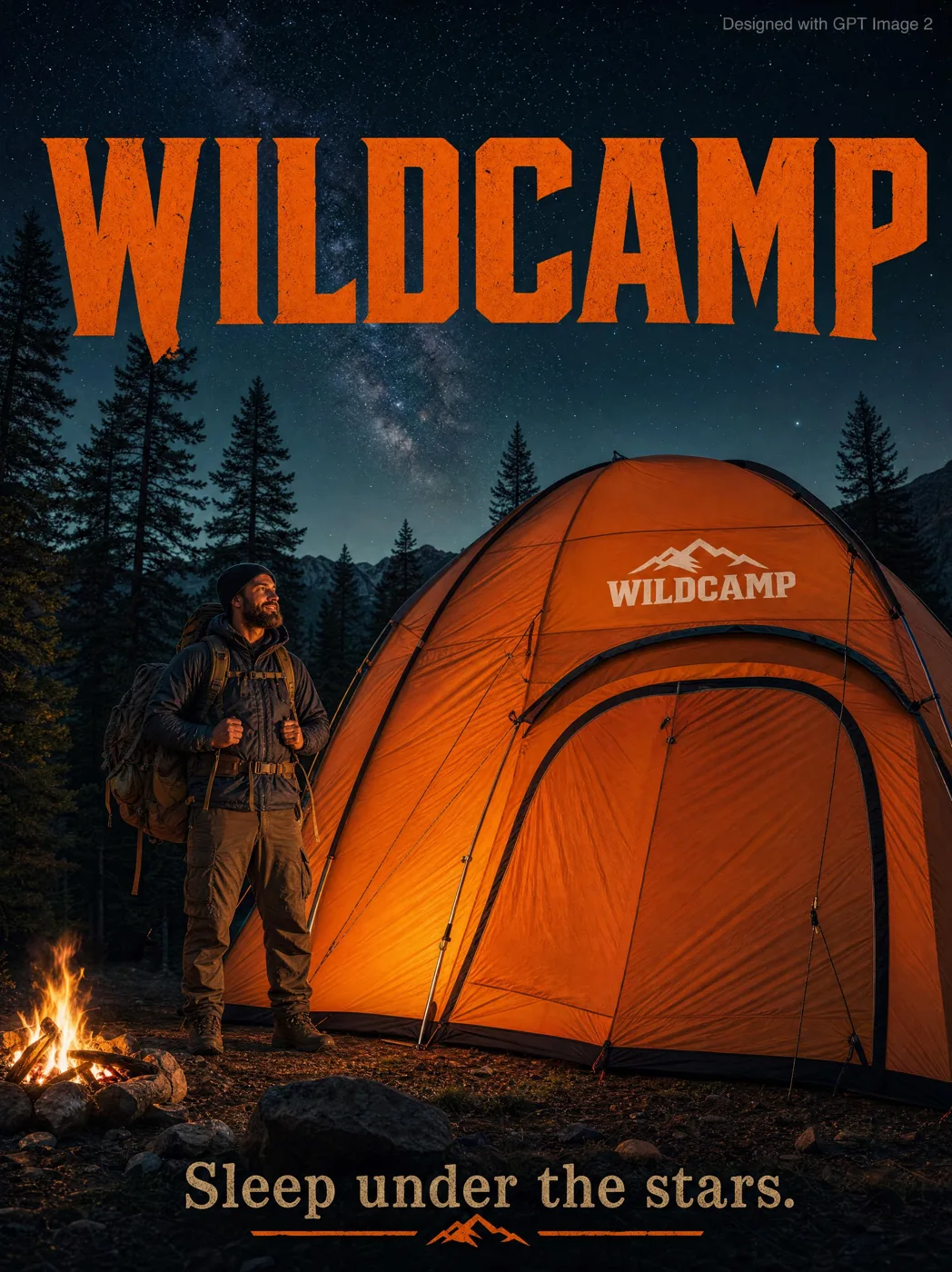 WILDCAMP Giant Tent Ad Poster sample image