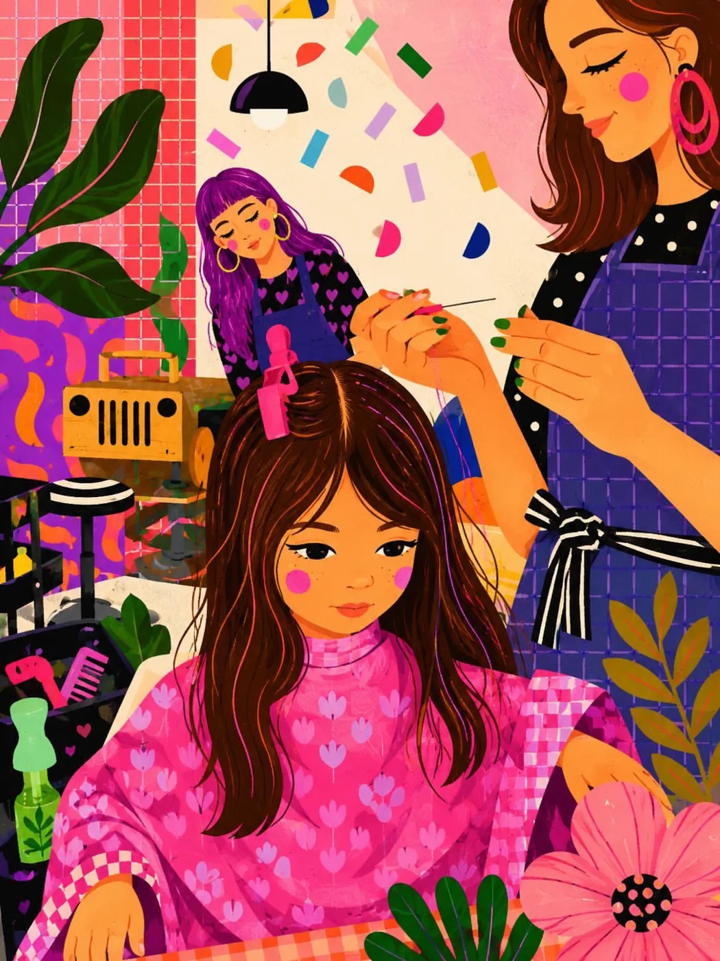 Cozy Hair Salon Illustration sample image