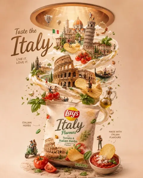 Travel Food Potato Chips Ad Poster sample image