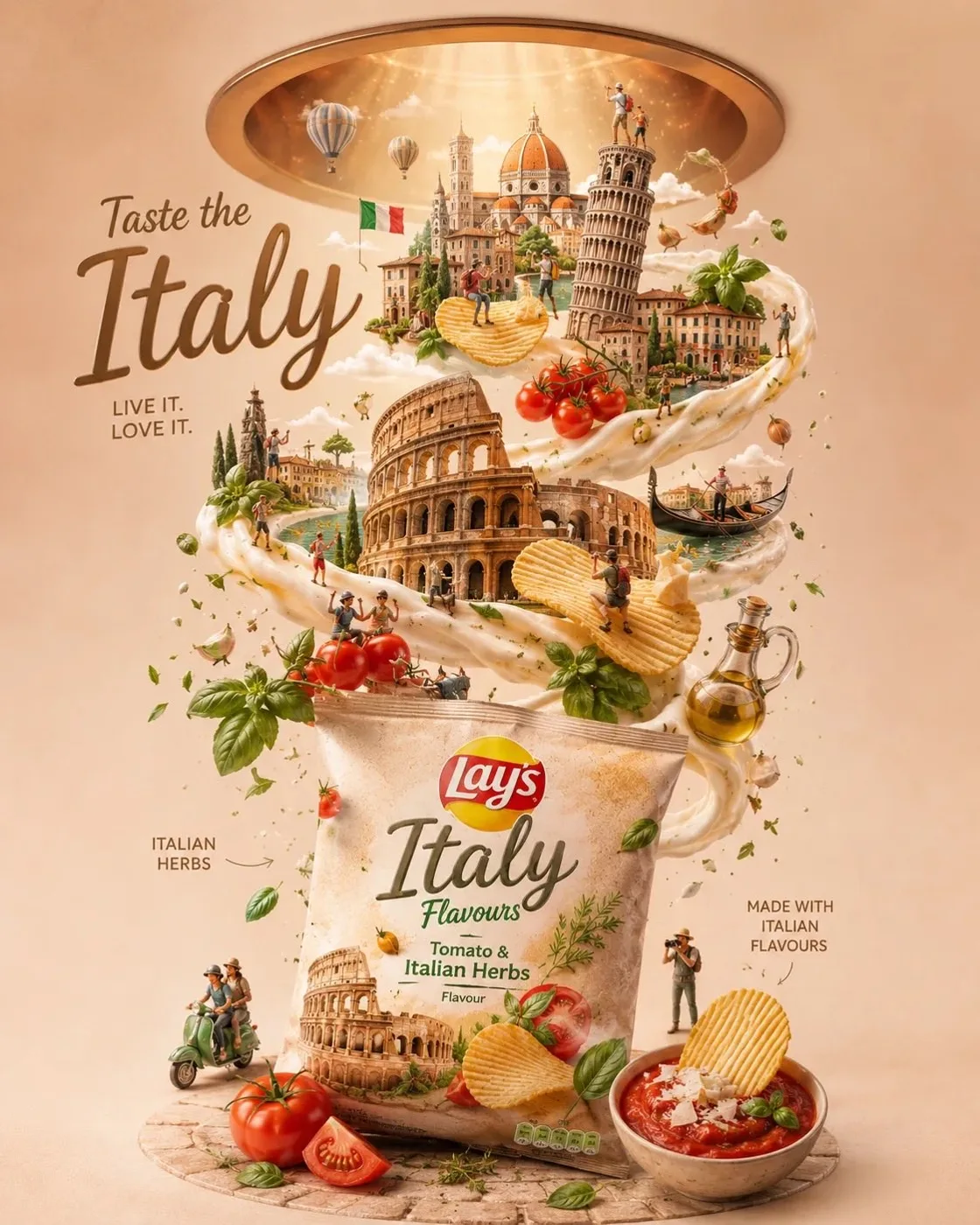 Travel Food Potato Chips Ad Poster sample image
