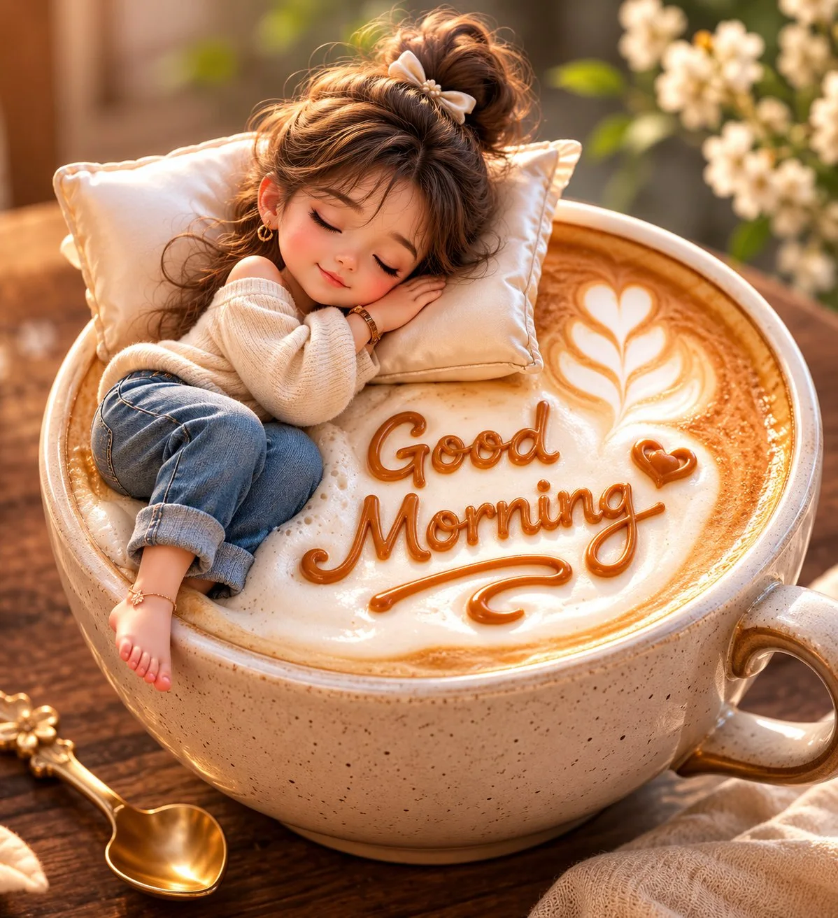 Good Morning Latte Miniature Girl sample image