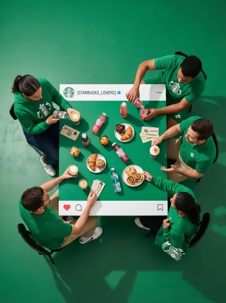 Instagram Dining Table Flat Lay Creative sample image
