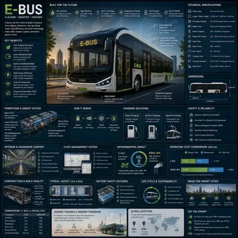 Electric Bus Engineering Infographic sample image