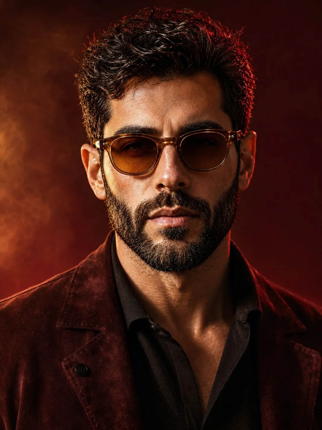 Burgundy Studio Men's Fashion Portrait sample image