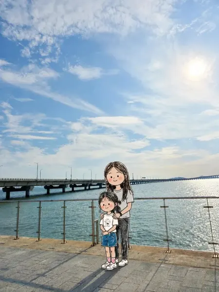 Real Photo Background Doodle Character Replacement sample image
