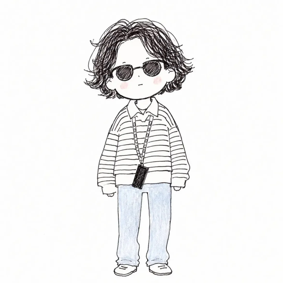 Hand-Drawn Doodle Fashion Character Illustration sample image